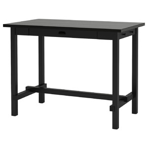NORDVIKEN Bar table, black, 140x80 cm