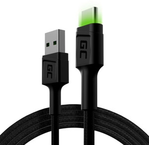 Green Cell Cable GCRay USB - USB-C 120cm, LED backlight