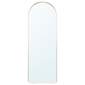 LINDBYN Mirror, gold-colour, 60x170 cm