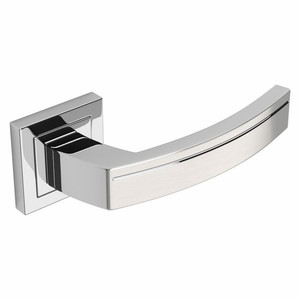 Kuchinox Door Handle Parva, rose, chrome/satin