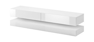 TV Bench with Shelf FLY, white/high-gloss white