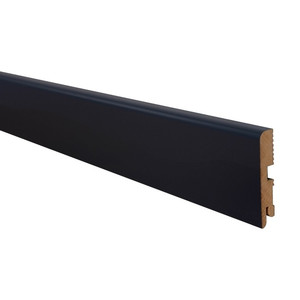 MDF Skirting Board Foge LB1 16 x 80 x 2000 mm, black