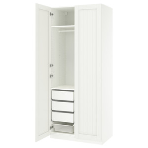 PAX / GULLABERG Wardrobe combination, white/white, 100x60x236 cm