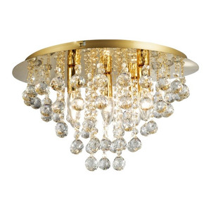 Ceiling Lamp London Crystal 5 x E14, gold