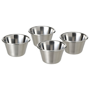 GRILLTIDER Bowl for dip sauce, set of 4, stainless steel