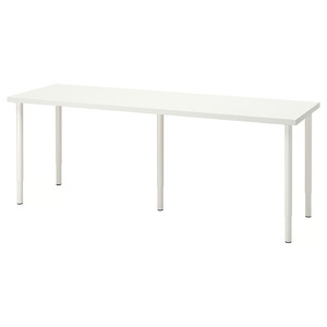 LAGKAPTEN / OLOV Desk, white, 200x60 cm