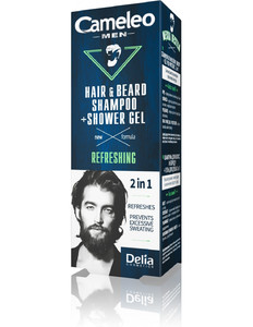 Delia Cosmetics Cameleo Men Hair & Beard Shampoo & Shower Gel 2in1 Refreshing 150ml