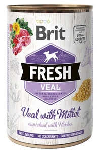 Brit Fresh Dog Veal with Millet Wet Dog Food 400g