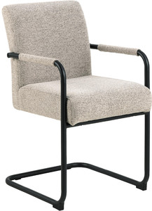 Upholstered Chair with Armrests Adele, beige
