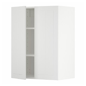 METOD Wall cabinet with shelves/2 doors, white/Stensund white, 60x80 cm