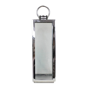 Metal Lantern Silver 74 cm
