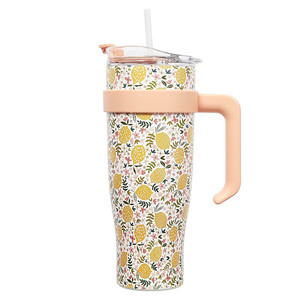Thermal Mug Miami Floral, yellow