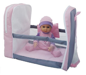 Smily Play Baby Doll with Backpack/Cot 3+