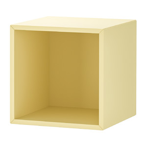 EKET Wall-mounted shelving unit, pale yellow, 35x35x35 cm