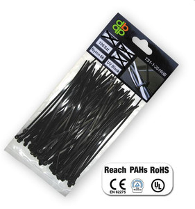 Bradas Cable Tie, black, 2.5x100mm, 100-pack
