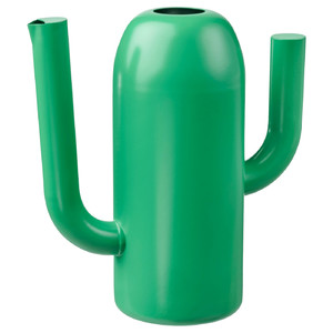 ÄRTBUSKE Vase/watering can, bright green, 24 cm