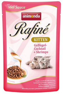Animonda Rafiné Kitten Cat Food Poultry Cocktail & Shrimps 100g