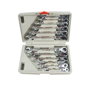 Silver Combination Spanner Wrench Set 12pcs