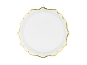 Paper Party Plate 18.5cm, white, 6pcs