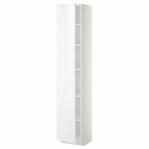 METOD High cabinet with shelves, white/Ringhult white, 40x37x200 cm