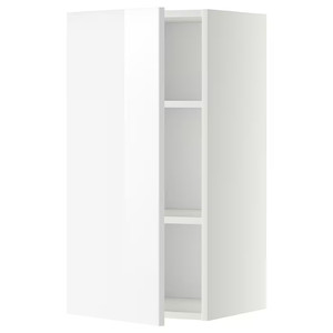 METOD Wall cabinet with shelves, white/Ringhult white, 40x80 cm
