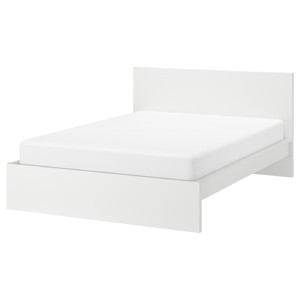 MALM Bed frame, high, white, Leirsund, 180x200 cm