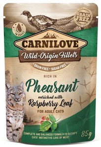 Carnilove Cat Food Pheasant & Raspberry Leaves in Gravy 85g
