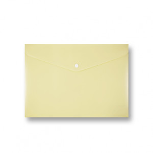 Document Wallet Plastic Folder PP A5, pastel yellow