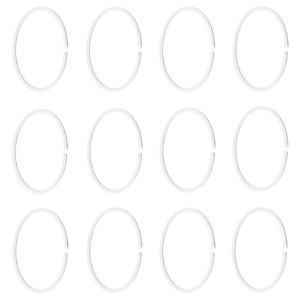 HASSJÖN Shower curtain ring, white