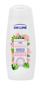 On Line Creamy Shower Gel 93% Natural Vegan Pink Freesia 400ml