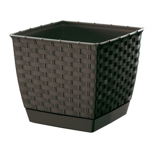 Plant Pot Ratolla Square 16.5 cm, umber