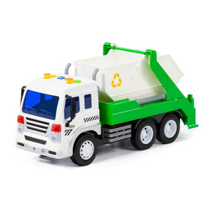Container Truck with Light & Sound, green, 3+