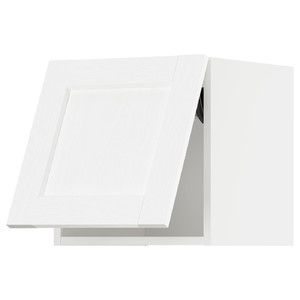 METOD Wall cabinet horizontal, white Enköping/white wood effect, 40x40 cm