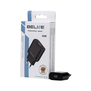 Beline Wall Charger EU Plug 25W USB-C PD 3.0 without cable, black