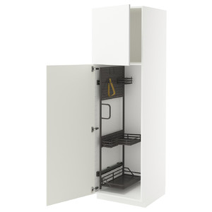 METOD High cabinet with cleaning interior, white/Ringhult white, 60x60x200 cm