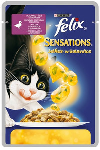 Felix Sensations Cat Food Duck with Spinach in Jelly 100g
