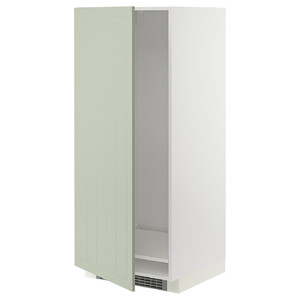 METOD High cabinet for fridge/freezer, white/Stensund light green, 60x60x140 cm