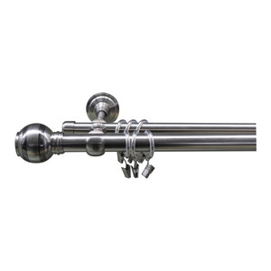 Double Curtain Rod Colours Sonet 160cm, nickel