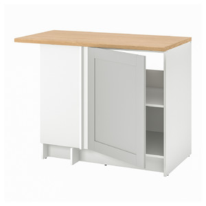 KNOXHULT Corner base cabinet, grey, 100x61x91 cm