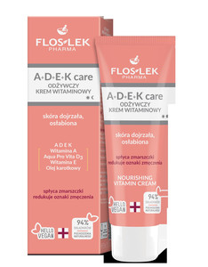 FLOS-LEK A+D+E+K Care Nourishing Vitamin Cream Vegan 94% Natural 50ml