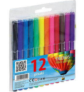 Fibre Pens Friends 12 Colours