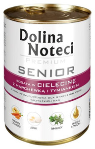 Dolina Noteci Premium Dog Wet Food Senior with Veal, Carrot & Thyme 400g