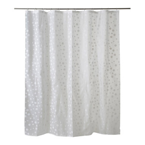 Shower Curtain GoodHome Hiuchi 180 x 200 cm, white