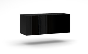 TV Wall-mounted Cabinet Vivo LE 100, black/high-gloss black, LED