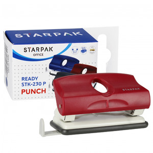 Starpak Office Punch Ready STK-230P, burgundy