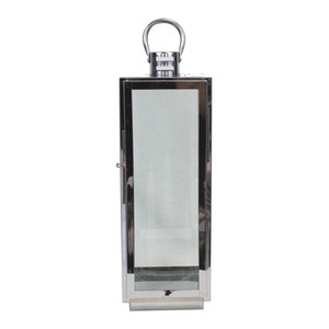 Metal Lantern Silver 45 cm