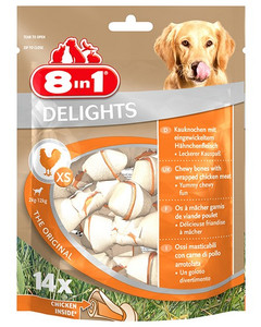 8in1 Delights Bones XS Dog Chews 14pcs