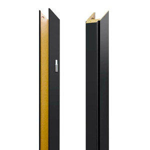Adjustable Door Frame Jamb 80-100 mm, left, matt black