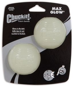 Chuckit! Max Glow Ball Medium Dog Toy 2-pack