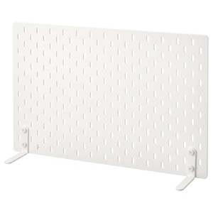 SKÅDIS Freestanding peg board, white, 56x37 cm
